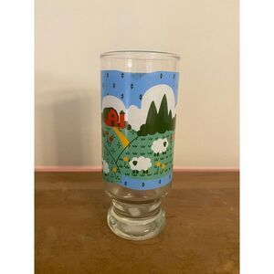 Nina 1982 vintage sheep farm drinking glass